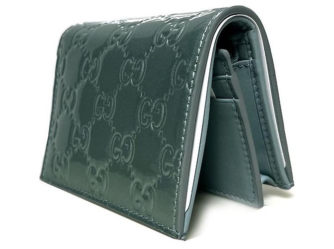 Gucci Kleiner Geldbeutel mit GG-Emblem Grün - Ansicht 2