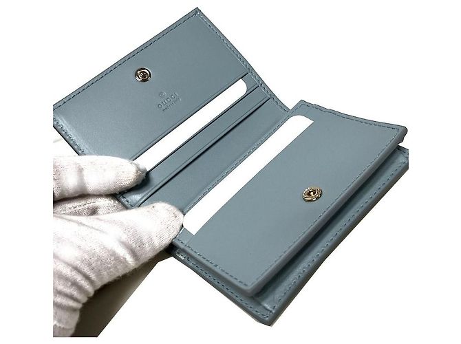 Gucci Kleiner Geldbeutel mit GG-Emblem Grün - Ansicht 3