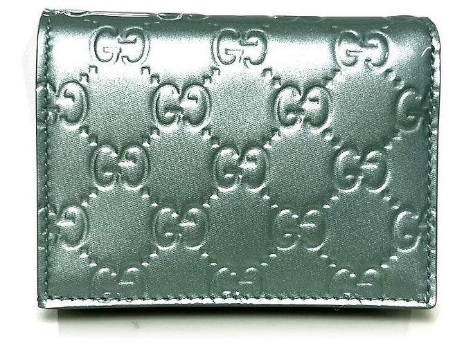 Gucci Kleiner Geldbeutel mit GG-Emblem Grün - Ansicht 4