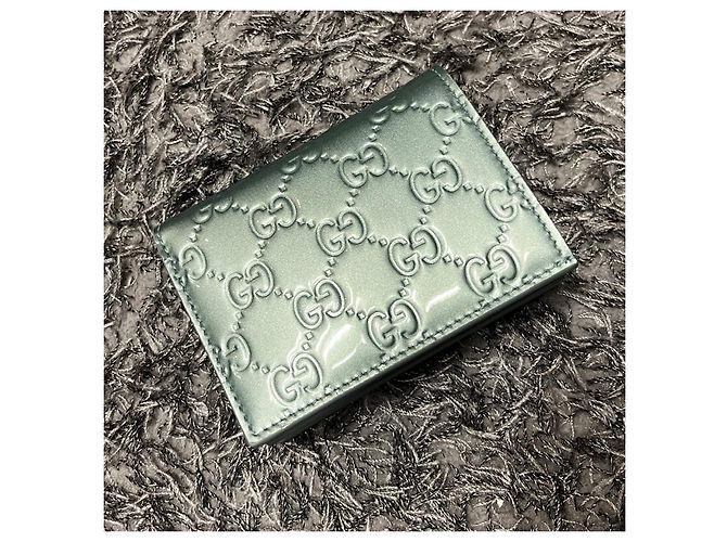 Gucci Kleiner Geldbeutel mit GG-Emblem Grün - Ansicht 6