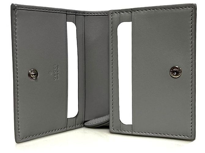Gucci Kleiner Geldbeutel GG Emblem Silber - Ansicht 2