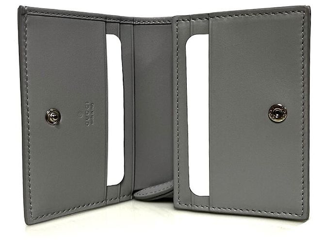 Gucci Kleiner Geldbeutel GG Emblem Silber - Ansicht 5