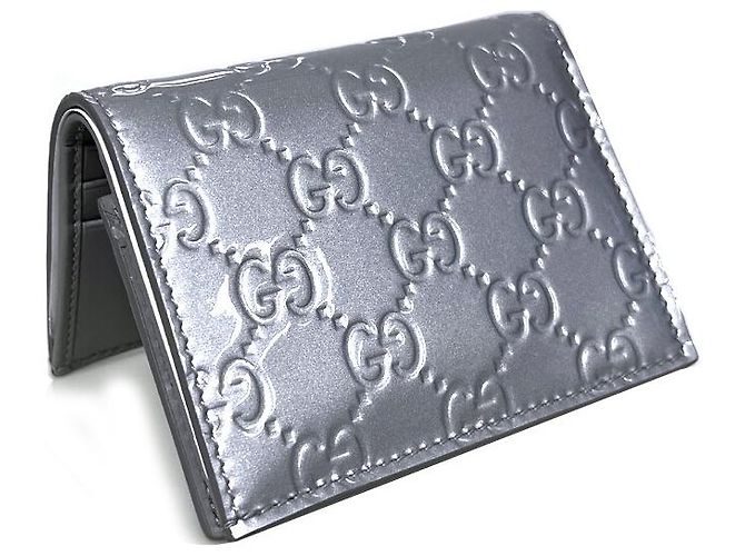 Gucci Kleiner Geldbeutel GG Emblem Silber - Ansicht 8