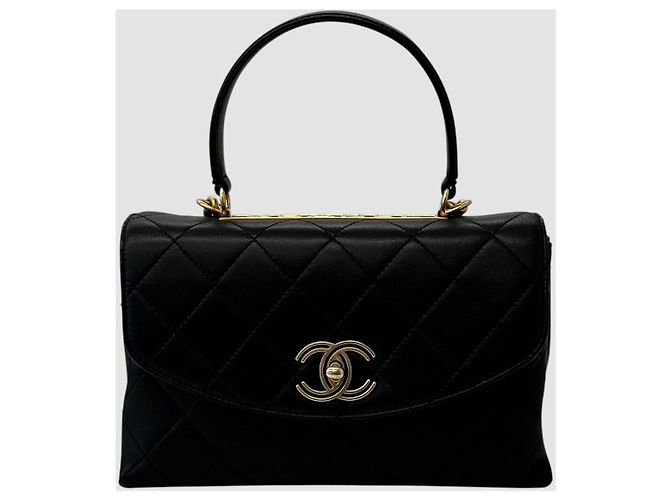 Chanel Season Coco Handle Top Handle Chain Lettering Black Series Nero - vista 2