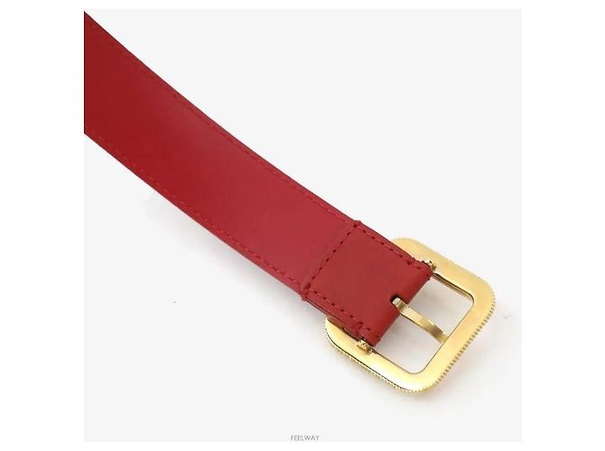 Louis Vuitton Damier Canvas Gürtel Rot Gold - Ansicht 6