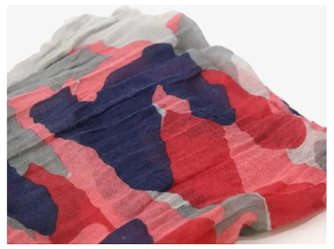 Louis Vuitton Logo Schal Grau Rosa Braun - Ansicht 4