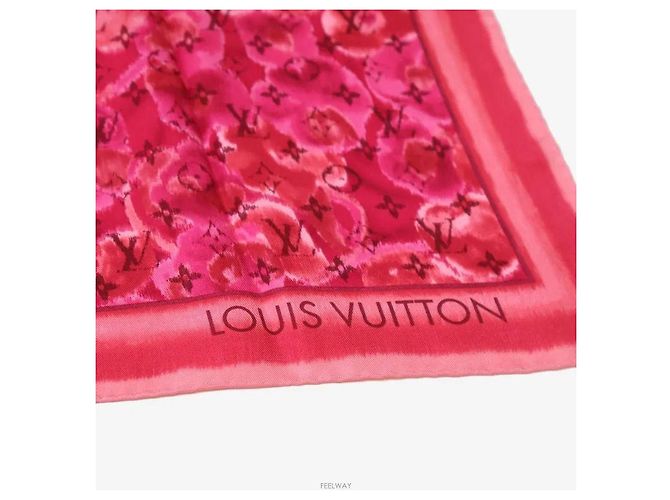 Louis Vuitton Schal mit Kirschblütenmuster Hot Pink - Ansicht 3