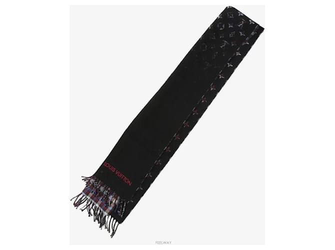 Louis Vuitton Sciarpa nera con motivo monogramma Nero - vista 2