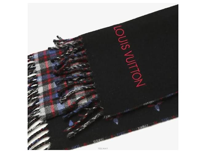 Louis Vuitton Sciarpa nera con motivo monogramma Nero - vista 6