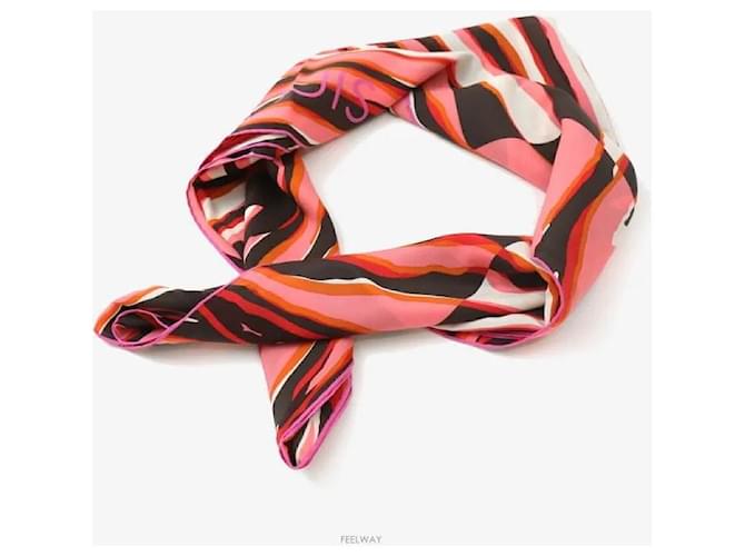 Louis Vuitton Sciarpa con motivo rosa e nero - vista 2
