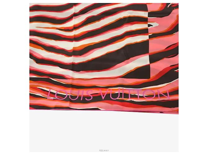 Louis Vuitton Sciarpa con motivo rosa e nero - vista 3