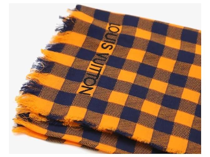 Louis Vuitton Sciarpa a quadri arancione - vista 5