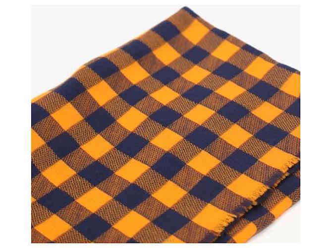 Louis Vuitton Sciarpa a quadri arancione - vista 6