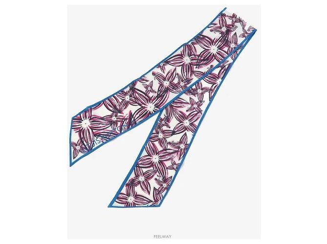 Louis Vuitton Foulard Twilly Bandana Rain Giant Rosa Blu - vista 2