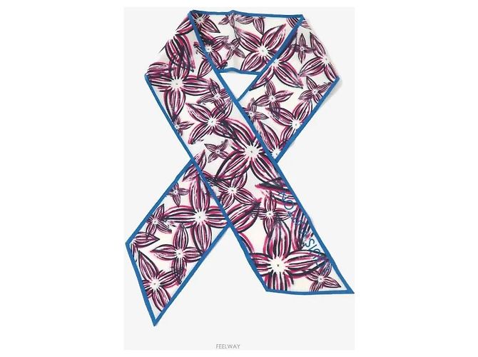 Louis Vuitton Foulard Twilly Bandana Rain Giant Rosa Blu - vista 3