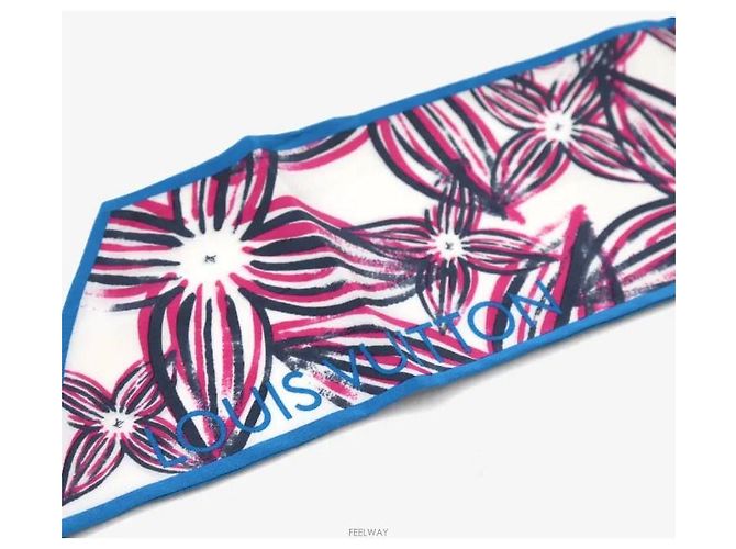 Louis Vuitton Foulard Twilly Bandana Rain Giant Rosa Blu - vista 6