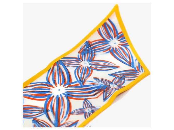 Louis Vuitton Sciarpa Twilly Rain Giant Bandau Blu Giallo - vista 4