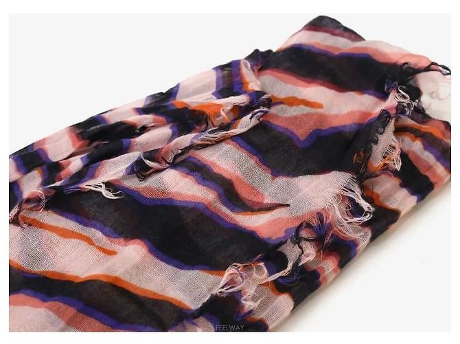 Louis Vuitton Bufanda Rosa Morado Negro - vista 4
