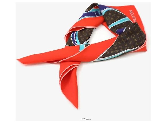 Louis Vuitton Foulard Bandana Trunk Rosso - vista 2