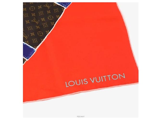 Louis Vuitton Foulard Bandana Trunk Rosso - vista 3