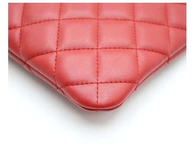 Chanel Clutch Medium Classic Gold CC in agnello - vista 6