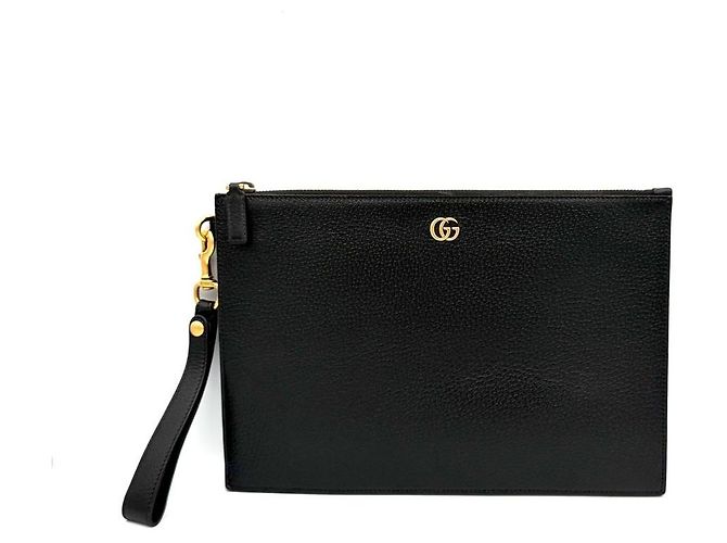 Gucci Clutch con tracolla Marmont Black Nero - vista 4