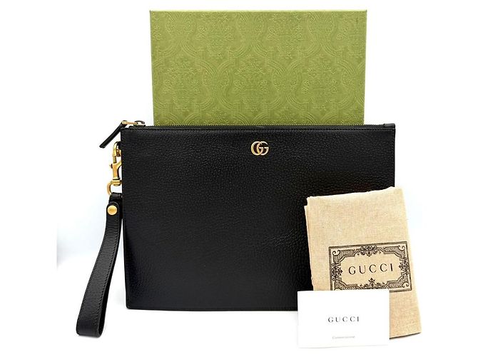 Gucci Clutch con tracolla Marmont Black Nero - vista 5