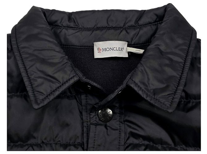 Moncler Gesteppte Strick-Hemdenjacke Schwarz - Ansicht 5