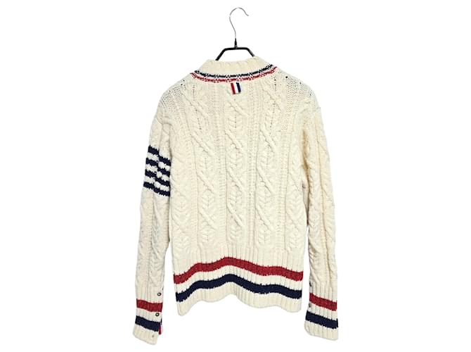 Thom Browne Zopfstrick-Cardigan Weiß - Ansicht 2
