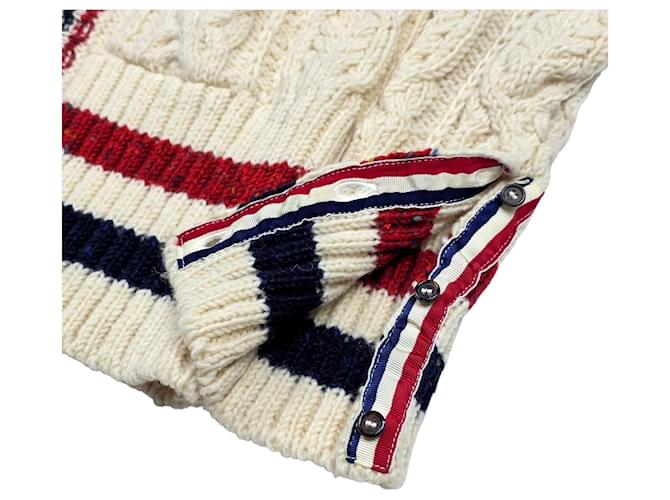 Thom Browne Zopfstrick-Cardigan Weiß - Ansicht 4