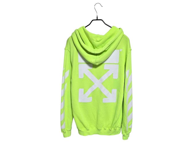 Off White Neon Diagonal Arrow Hoodie Grün - Ansicht 2