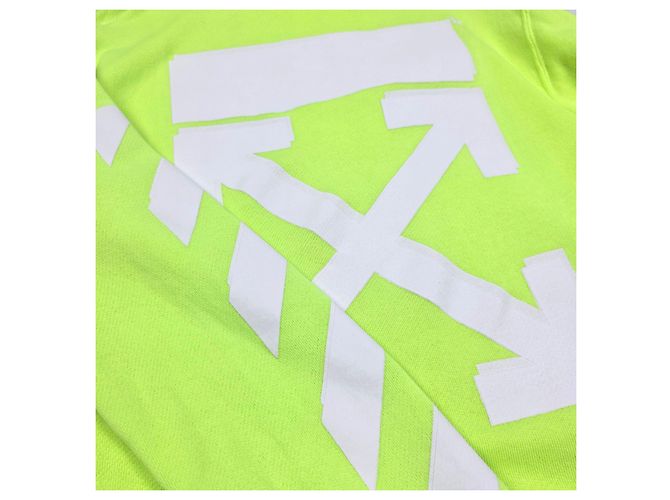 Off White Neon Diagonal Arrow Hoodie Grün - Ansicht 3