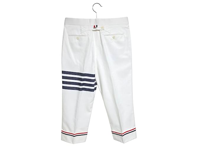 Thom Browne Pantaloni in cotone Bianco - vista 2