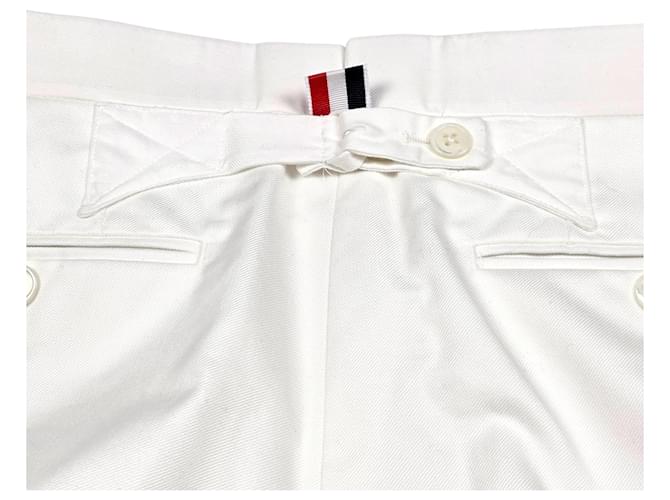 Thom Browne Pantaloni in cotone Bianco - vista 6