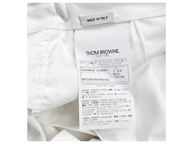 Thom Browne Pantaloni in cotone Bianco - vista 8