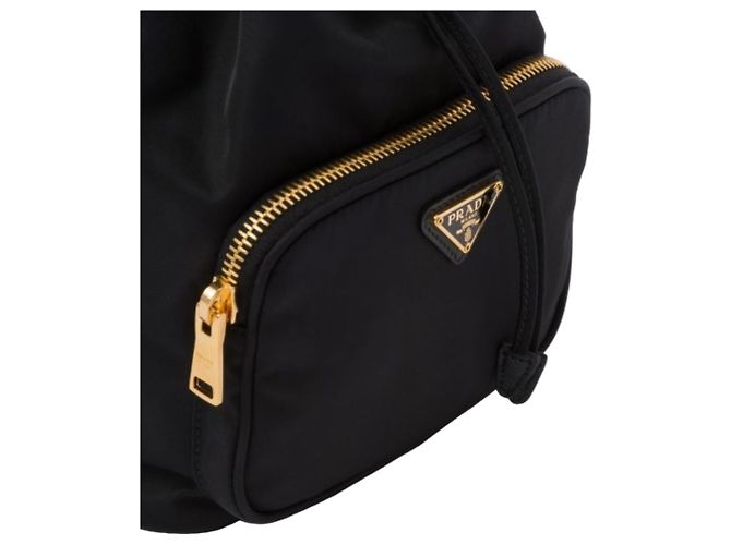 Prada Bolso bucket Duet de nylon Negro - vista 11
