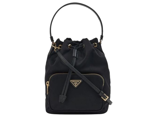 Prada Bolso bucket Duet de nylon Negro - vista 2