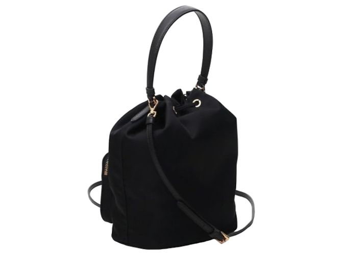 Prada Bolso bucket Duet de nylon Negro - vista 5