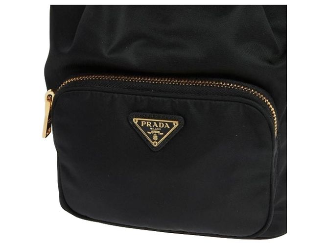 Prada Bolso bucket Duet de nylon Negro - vista 8