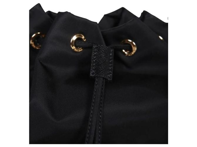 Prada Bolso bucket Duet de nylon Negro - vista 9