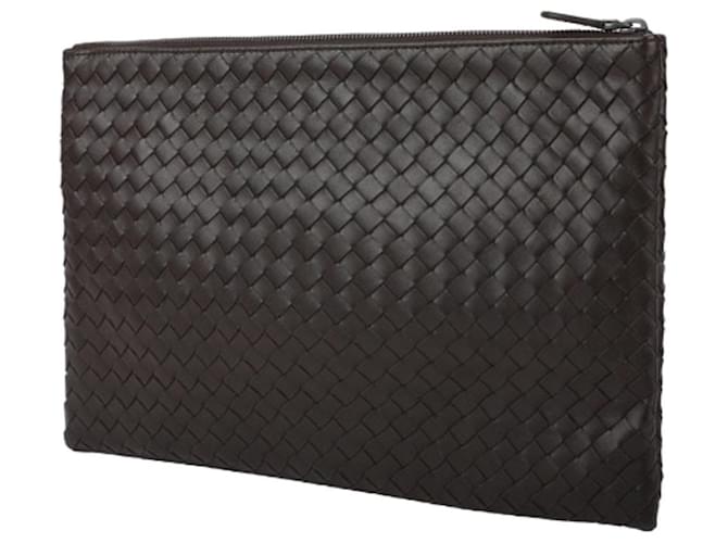Bottega Veneta Clutch Medium Marrone - vista 3