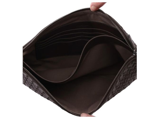 Bottega Veneta Clutch Medium Marrone - vista 6