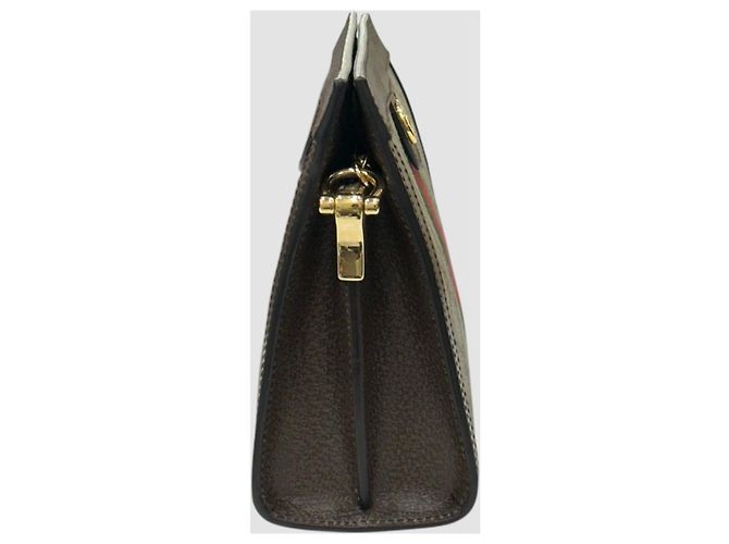 Gucci Borsa a tracolla Ophidia GG Piccola Marrone - vista 5