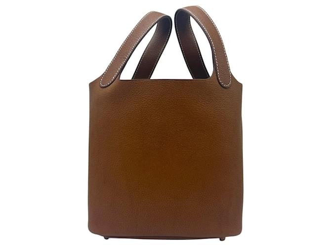 Hermès Picotin Lock Barenia Gold D'oro - vista 2