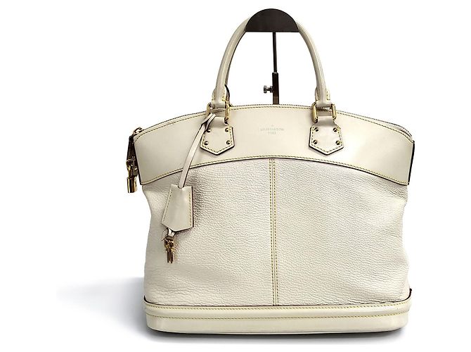 Louis Vuitton Borsa Tote Suhali Leather GM Ivory Bianco - vue 10