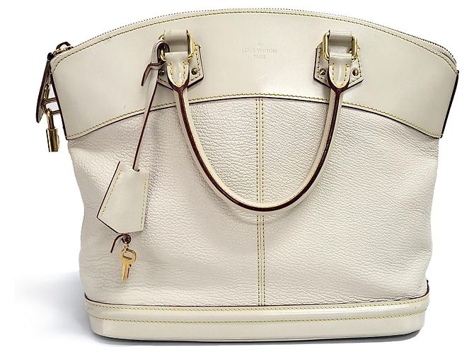 Louis Vuitton Borsa Tote Suhali Leather GM Ivory Bianco - vue 11