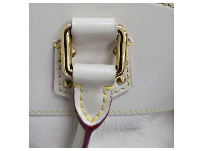 Louis Vuitton Borsa Tote Suhali Leather GM Ivory Bianco - vue 8