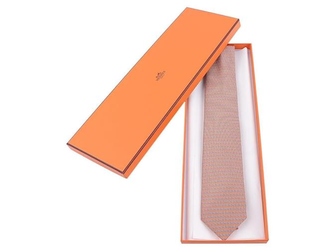 Hermès Duo Krawatte Orange - Ansicht 2