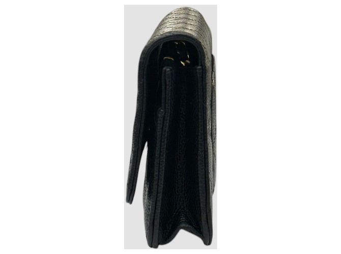 Chanel Borsa a tracolla WOC Classic Caviar Nera con finiture dorate Nero - vista 4