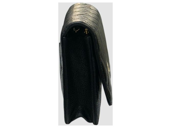 Chanel Borsa a tracolla WOC Classic Caviar Nera con finiture dorate Nero - vista 5